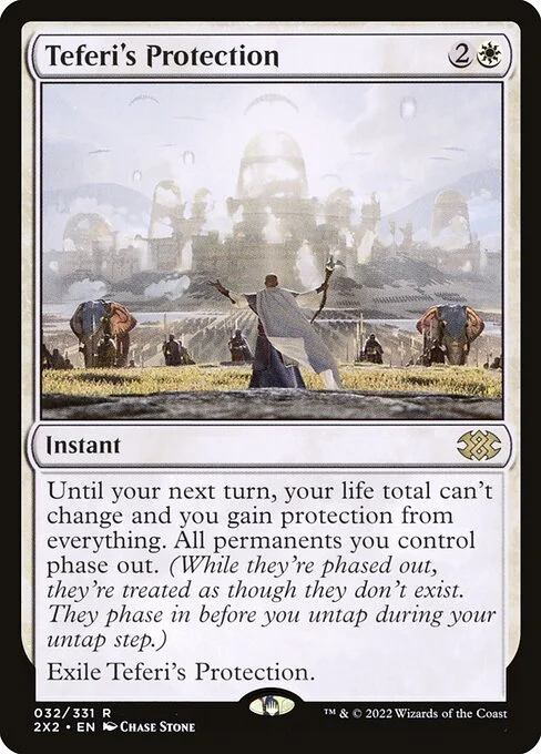 Teferi's Protection, carta Magic di tipo Instant illustrata da Chase Stone