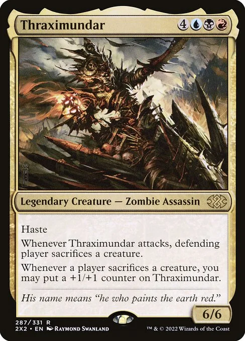 Thraximundar, carta Magic di tipo Legendary Creature — Zombie Assassin illustrata da Raymond Swanland