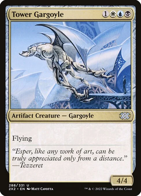Tower Gargoyle, carta Magic di tipo Artifact Creature — Gargoyle illustrata da Matt Cavotta
