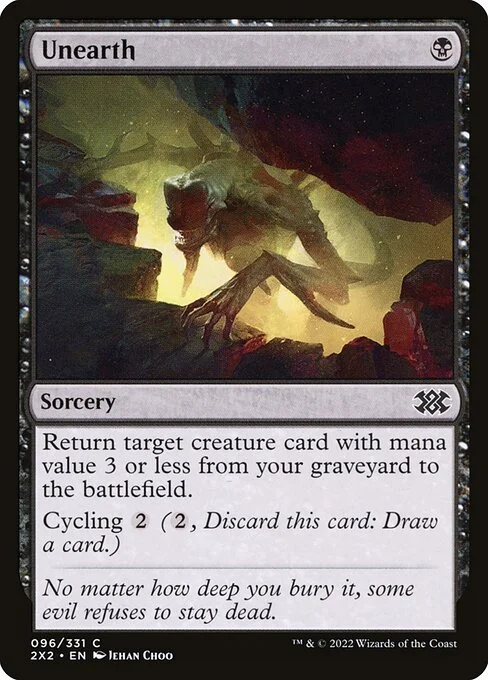 Unearth, carta Magic di tipo Sorcery illustrata da Jehan Choo