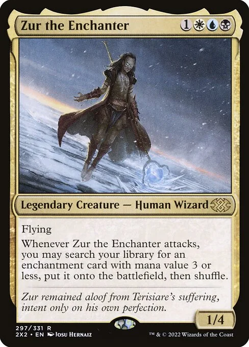 Zur the Enchanter, carta Magic di tipo Legendary Creature — Human Wizard illustrata da Josu Hernaiz
