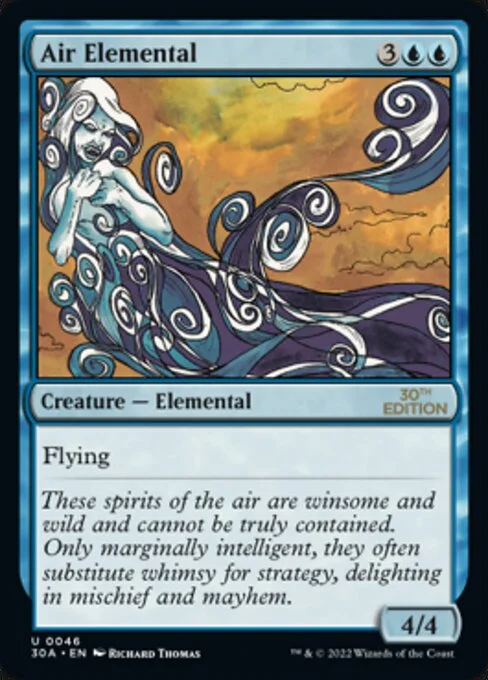 Air Elemental, carta Magic di tipo Creature — Elemental illustrata da Richard Thomas