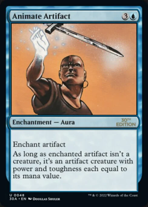 Animate Artifact, carta Magic di tipo Enchantment — Aura illustrata da Douglas Shuler