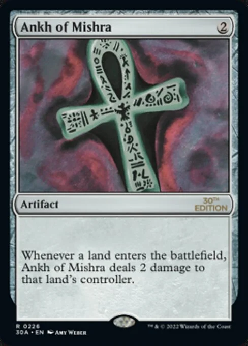 Ankh of Mishra, carta Magic di tipo Artifact illustrata da Amy Weber