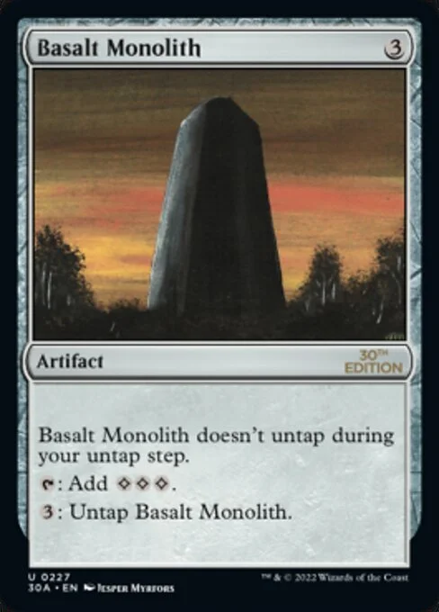 Basalt Monolith, carta Magic di tipo Artifact illustrata da Jesper Myrfors