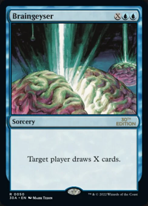 Braingeyser, carta Magic di tipo Sorcery illustrata da Mark Tedin