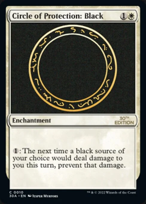 Circle of Protection: Black, carta Magic di tipo Enchantment illustrata da Jesper Myrfors