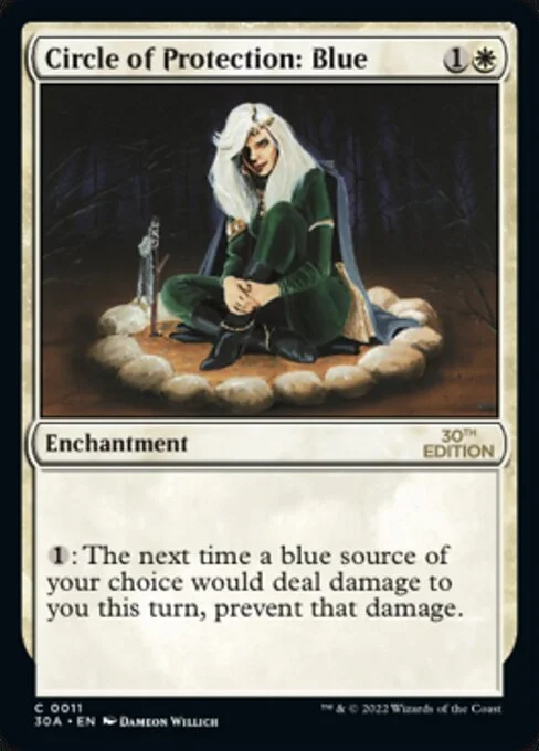 Circle of Protection: Blue, carta Magic di tipo Enchantment illustrata da Dameon Willich