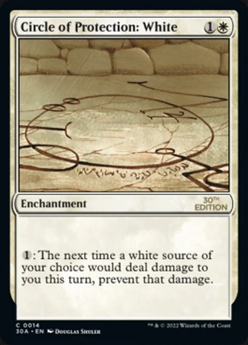 Circle of Protection: White, carta Magic di tipo Enchantment illustrata da Douglas Shuler
