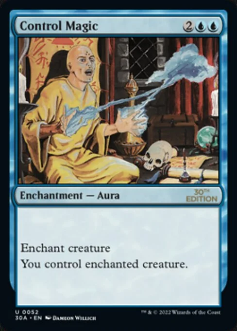 Control Magic, carta Magic di tipo Enchantment — Aura illustrata da Dameon Willich