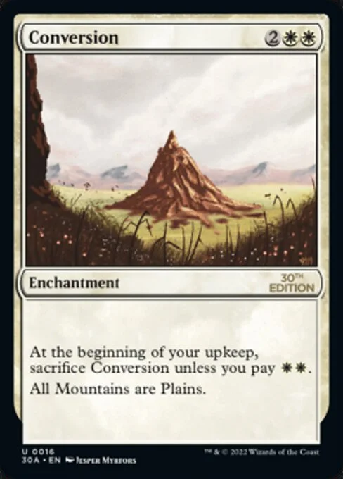 Conversion, carta Magic di tipo Enchantment illustrata da Jesper Myrfors
