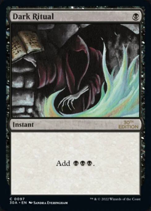 Dark Ritual, carta Magic di tipo Instant illustrata da Sandra Everingham