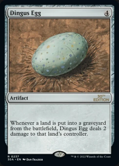 Dingus Egg, carta Magic di tipo Artifact illustrata da Dan Frazier