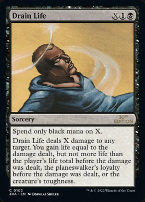Drain Life, carta Magic di tipo Sorcery illustrata da Douglas Shuler