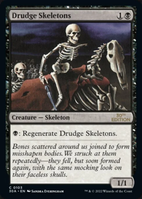 Drudge Skeletons, carta Magic di tipo Creature — Skeleton illustrata da Sandra Everingham