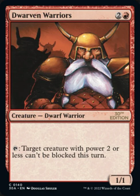 Dwarven Warriors, carta Magic di tipo Creature — Dwarf Warrior illustrata da Douglas Shuler