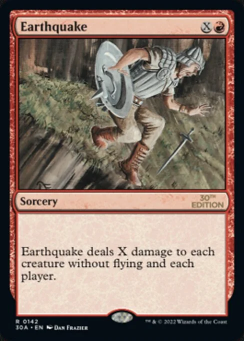 Earthquake, carta Magic di tipo Sorcery illustrata da Dan Frazier