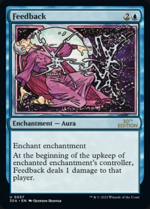 Feedback, carta Magic di tipo Enchantment — Aura illustrata da Quinton Hoover