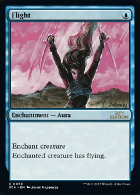 Flight, carta Magic di tipo Enchantment — Aura illustrata da Anson Maddocks