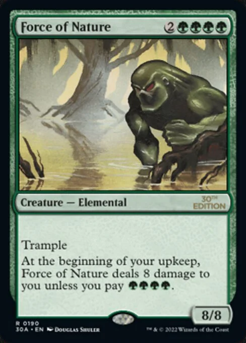 Force of Nature, carta Magic di tipo Creature — Elemental illustrata da Douglas Shuler