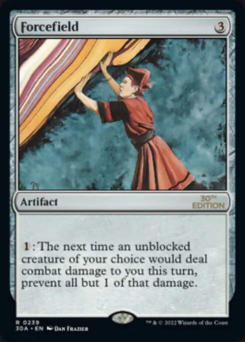 Forcefield, carta Magic di tipo Artifact illustrata da Dan Frazier
