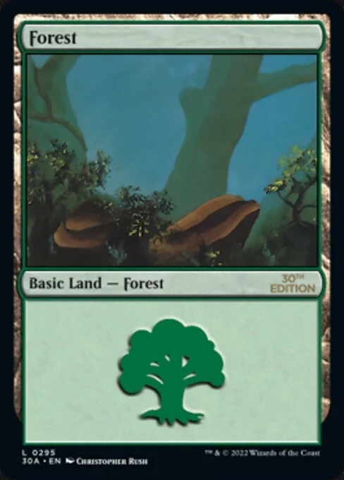 Forest, carta Magic di tipo Basic Land — Forest illustrata da Christopher Rush