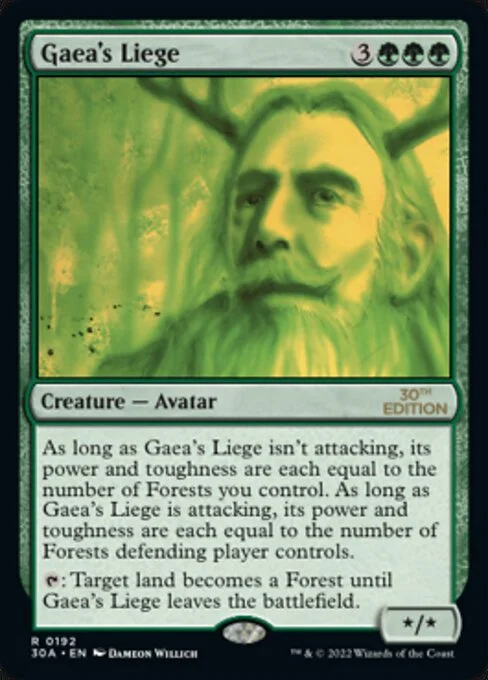 Gaea's Liege, carta Magic di tipo Creature — Avatar illustrata da Dameon Willich