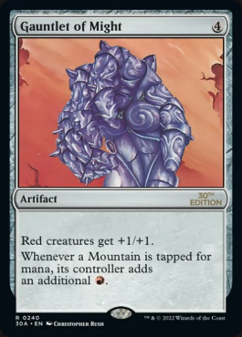 Gauntlet of Might, carta Magic di tipo Artifact illustrata da Christopher Rush