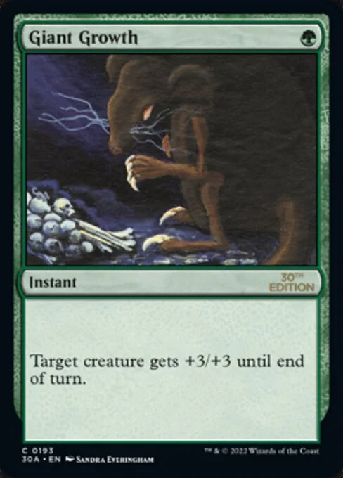 Giant Growth, carta Magic di tipo Instant illustrata da Sandra Everingham