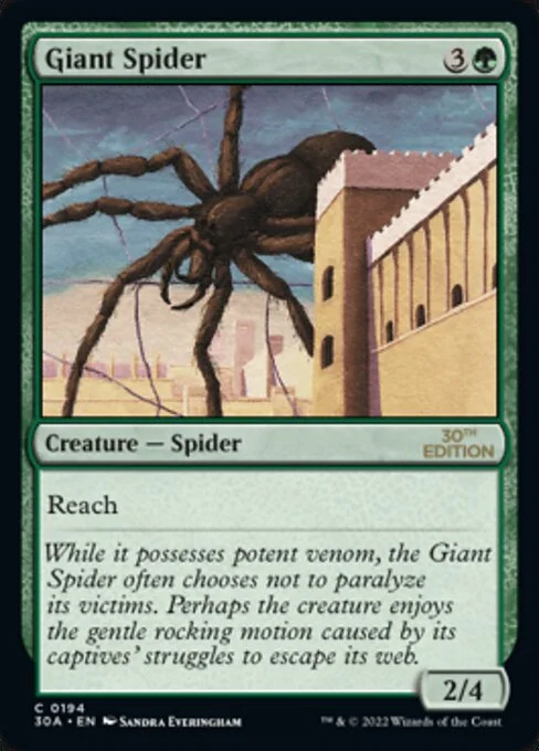Giant Spider, carta Magic di tipo Creature — Spider illustrata da Sandra Everingham