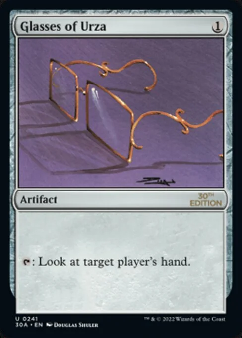Glasses of Urza, carta Magic di tipo Artifact illustrata da Douglas Shuler