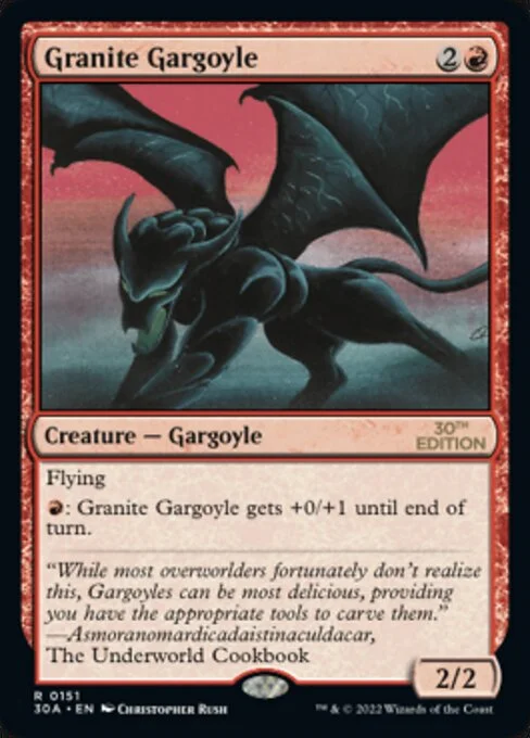 Granite Gargoyle, carta Magic di tipo Creature — Gargoyle illustrata da Christopher Rush