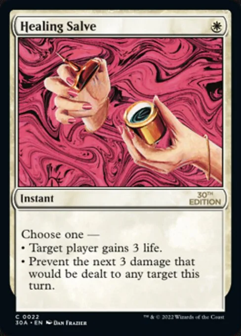 Healing Salve, carta Magic di tipo Instant illustrata da Dan Frazier