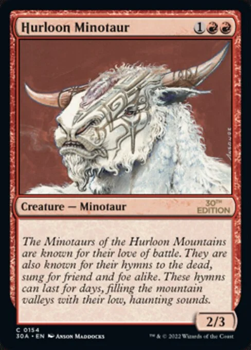 Hurloon Minotaur, carta Magic di tipo Creature — Minotaur illustrata da Anson Maddocks