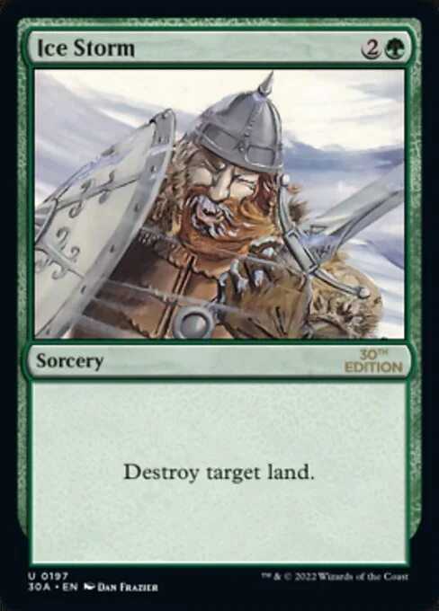 Ice Storm, carta Magic di tipo Sorcery illustrata da Dan Frazier