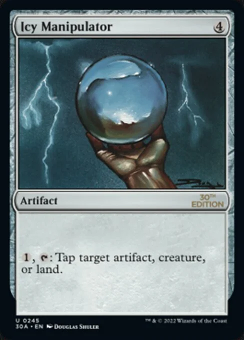 Icy Manipulator, carta Magic di tipo Artifact illustrata da Douglas Shuler