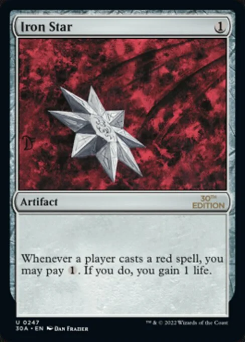 Iron Star, carta Magic di tipo Artifact illustrata da Dan Frazier