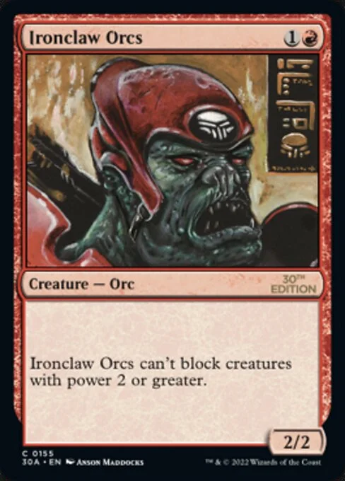 Ironclaw Orcs, carta Magic di tipo Creature — Orc illustrata da Anson Maddocks