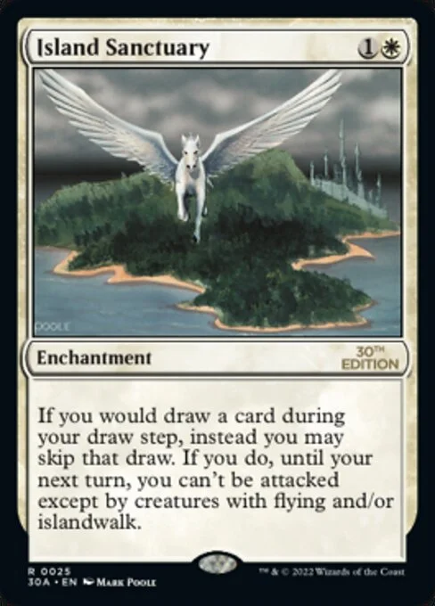 Island Sanctuary, carta Magic di tipo Enchantment illustrata da Mark Poole