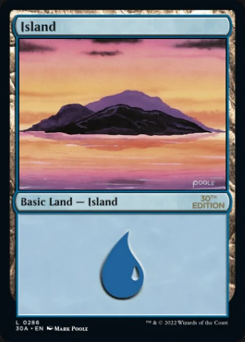 Island, carta Magic di tipo Basic Land — Island illustrata da Mark Poole