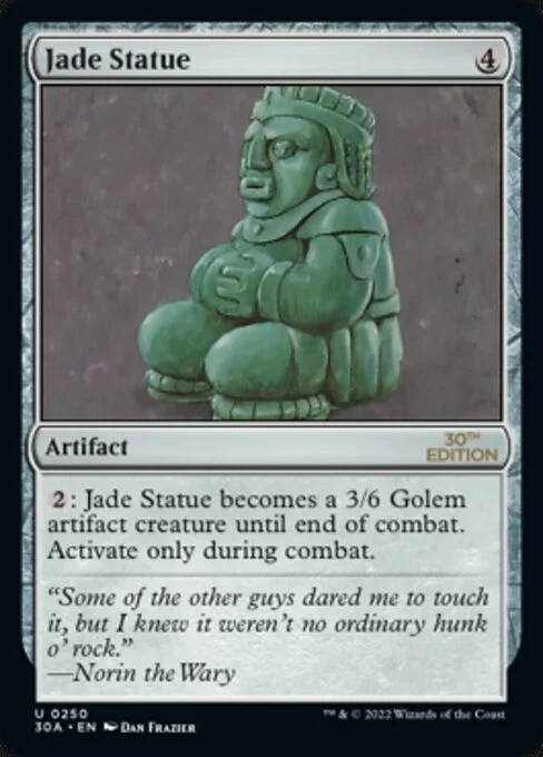 Jade Statue, carta Magic di tipo Artifact illustrata da Dan Frazier