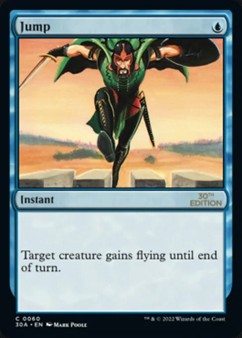 Jump, carta Magic di tipo Instant illustrata da Mark Poole