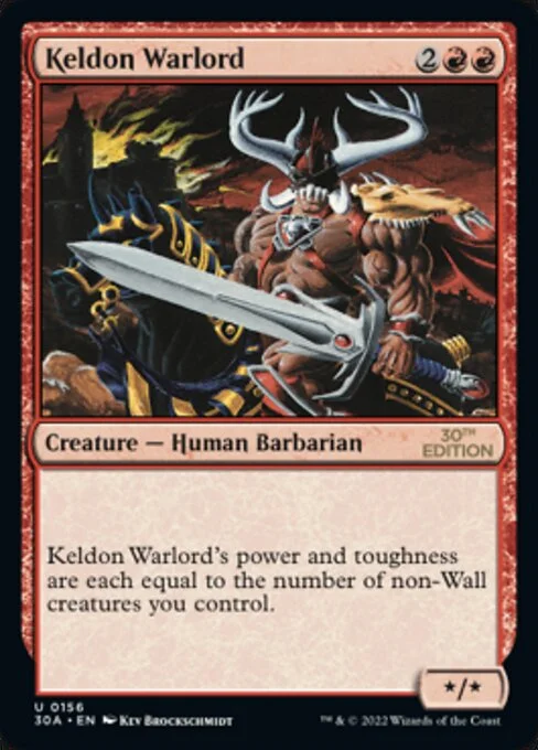Keldon Warlord, carta Magic di tipo Creature — Human Barbarian illustrata da Kev Brockschmidt