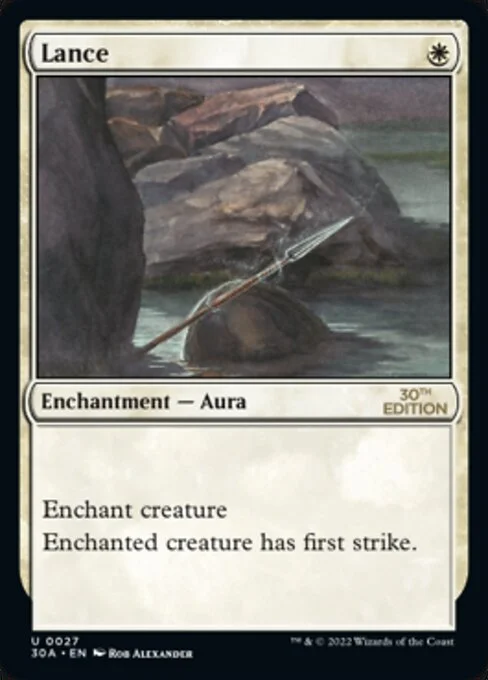 Lance, carta Magic di tipo Enchantment — Aura illustrata da Rob Alexander
