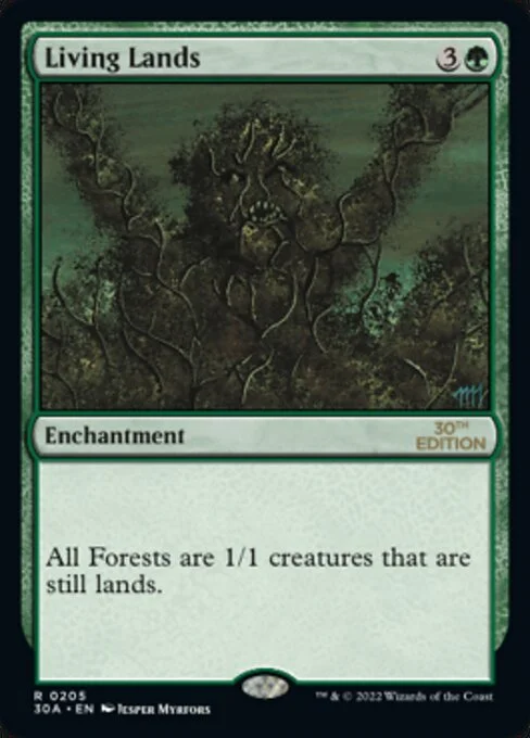 Living Lands, carta Magic di tipo Enchantment illustrata da Jesper Myrfors