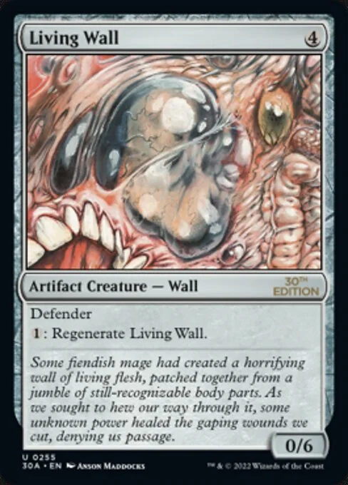 Living Wall, carta Magic di tipo Artifact Creature — Wall illustrata da Anson Maddocks