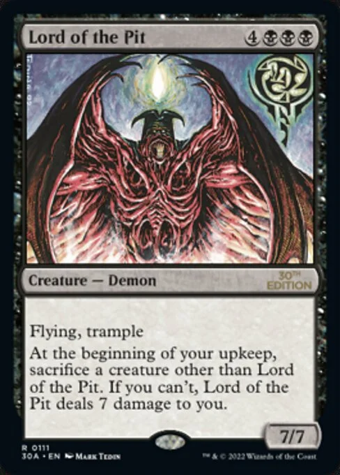Lord of the Pit, carta Magic di tipo Creature — Demon illustrata da Mark Tedin