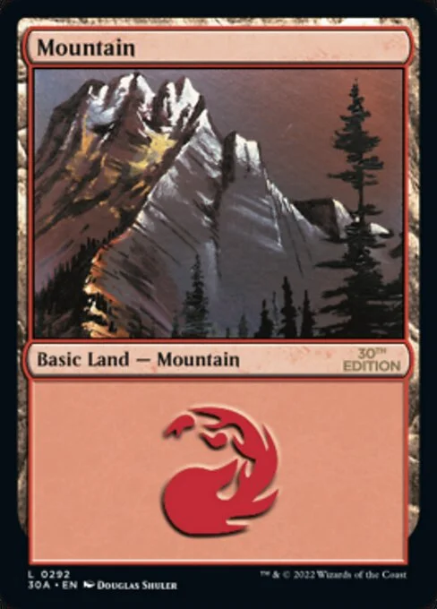 Mountain, carta Magic di tipo Basic Land — Mountain illustrata da Douglas Shuler