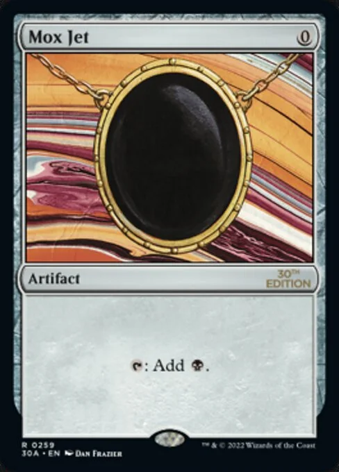 Mox Jet, carta Magic di tipo Artifact illustrata da Dan Frazier