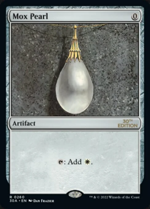 Mox Pearl, carta Magic di tipo Artifact illustrata da Dan Frazier